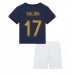 Tanie Strój piłkarski Francja William Saliba #17 Koszulka Podstawowej dla dziecięce MŚ 2022 Krótkie Rękawy (+ szorty)